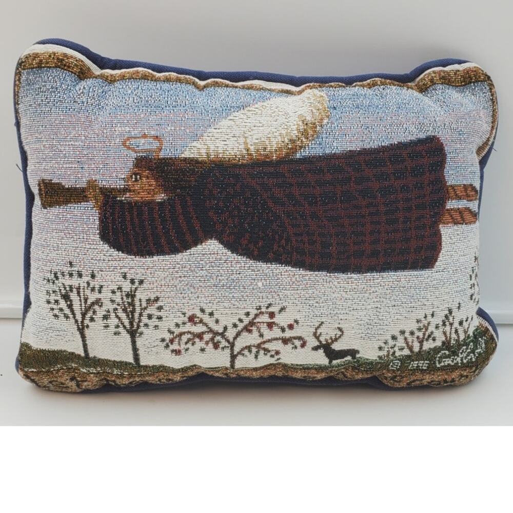 Angel Christmas Throw Pillow Small Holiday Decor, PRE-OWNED